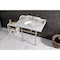 Kingston Brass 36 Carrara Marble Console Sink with Brass Legs, Marble WhiteBrushed Brass LMS3630MB7 - alternate 4